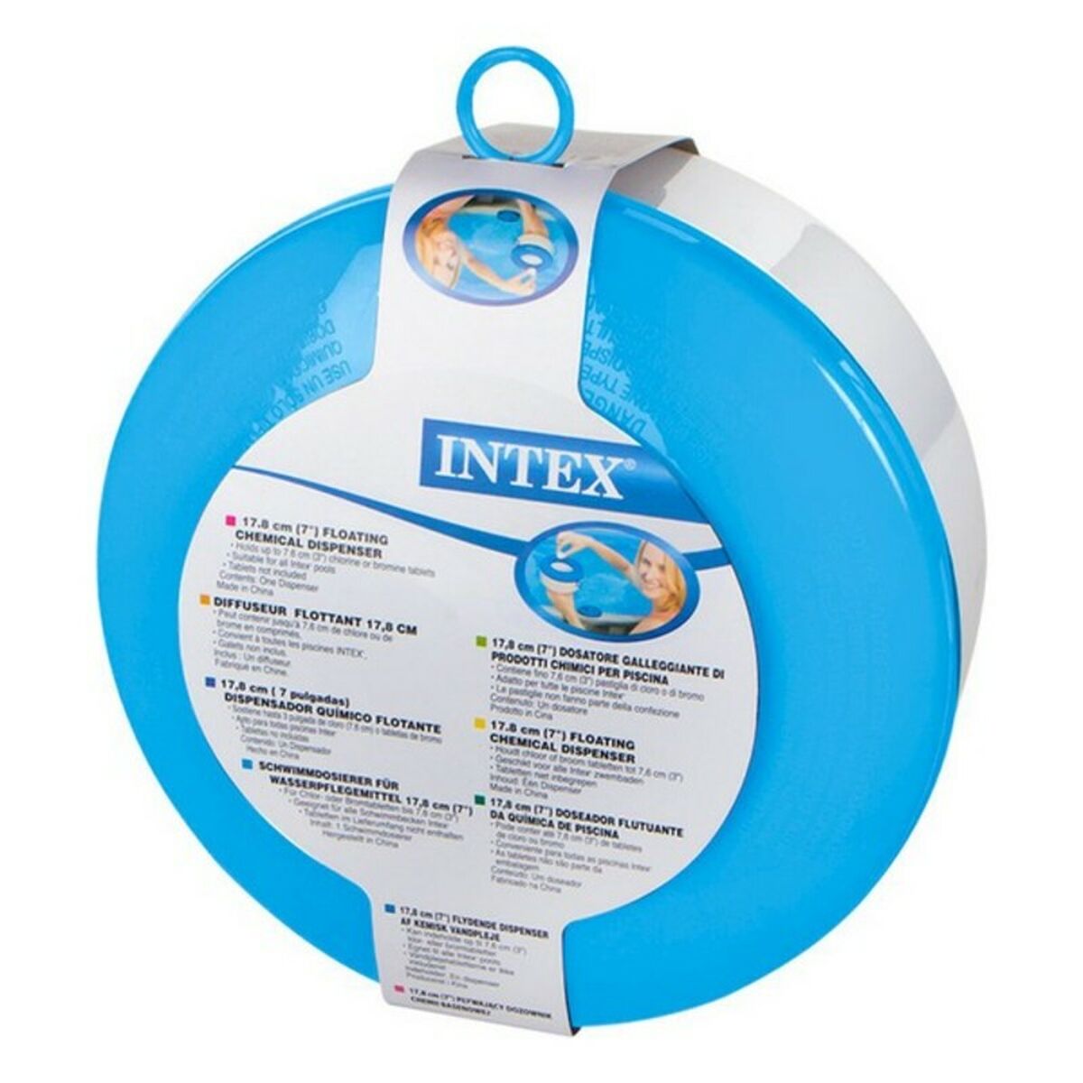 Distributore di Cloro Intex 29041         Galleggiante 17,8 x 17,8 cm