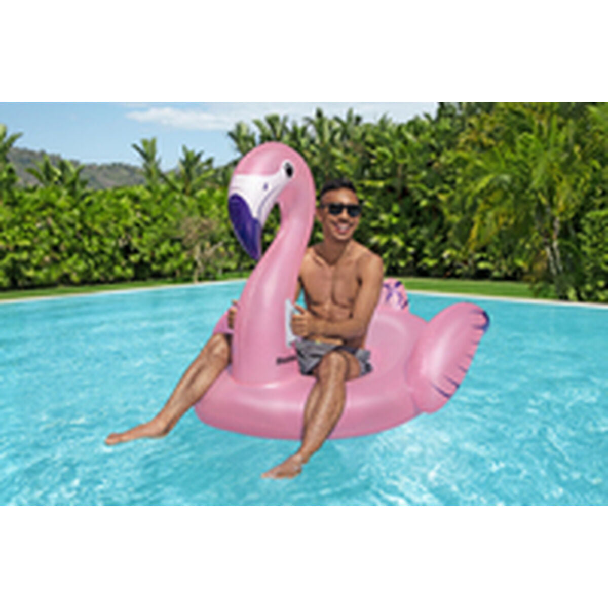 Salvagente Gonfiabile Bestway Fenicottero rosa 153 x 143 cm
