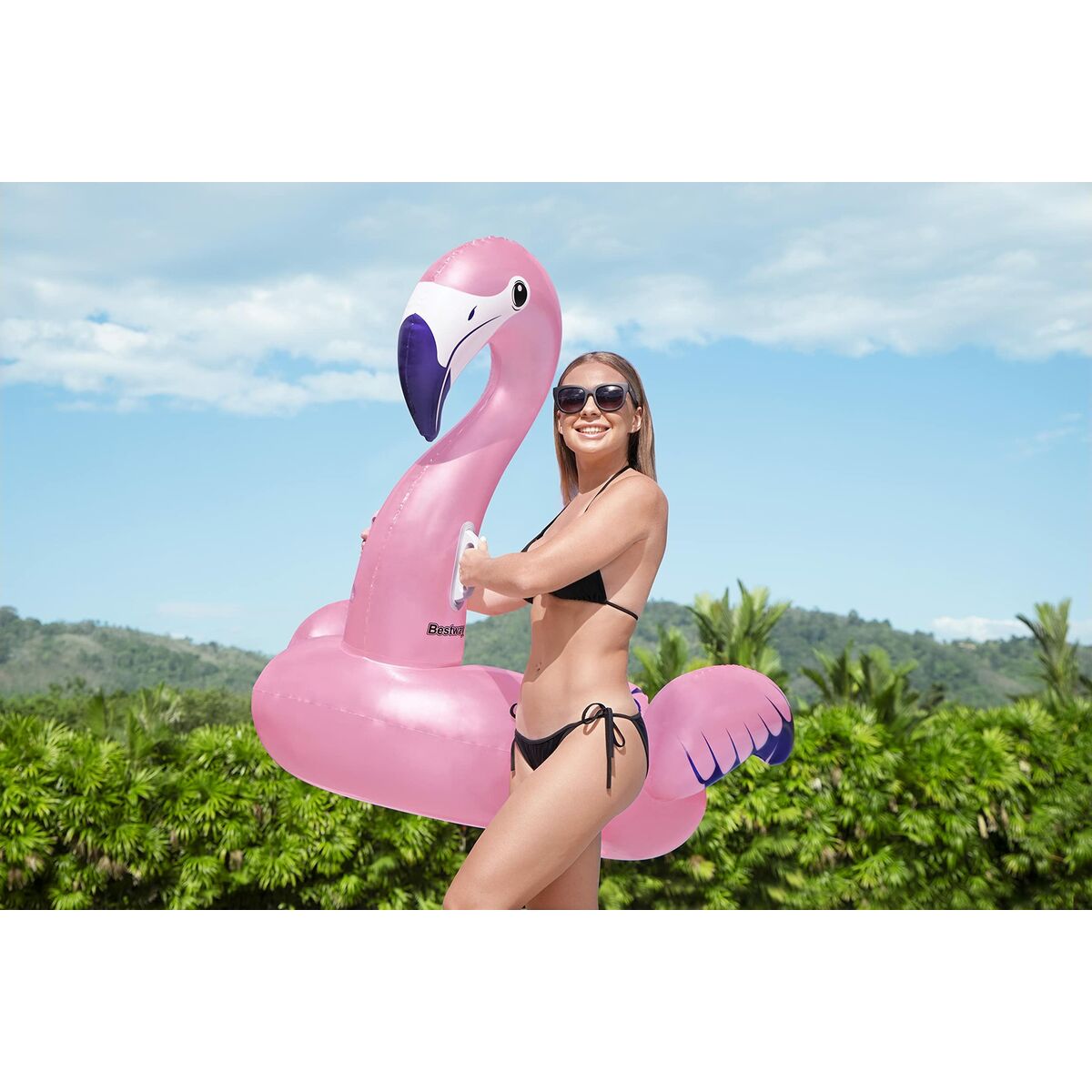 Salvagente Gonfiabile Bestway Fenicottero rosa 153 x 143 cm