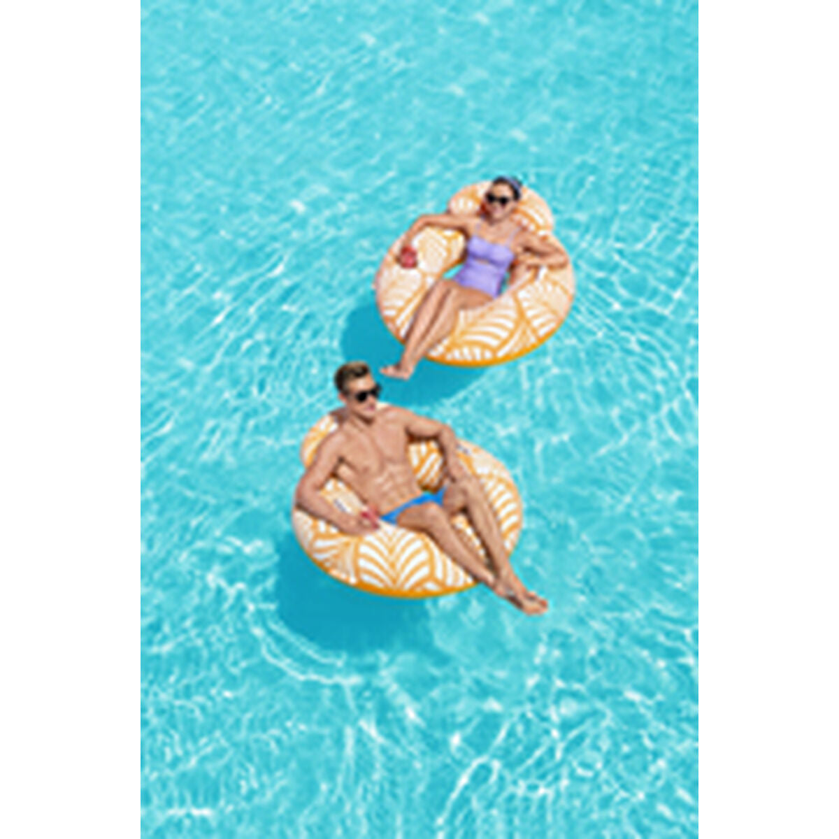 Poltrona da Piscina Gonfiabile Bestway Deluxe 118 x 117 cm Arancio