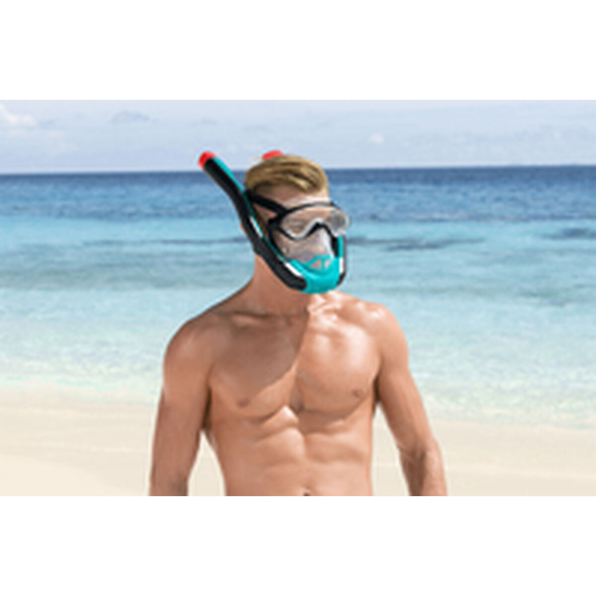 Occhialini da Snorkeling e Boccaglio per Bambini Bestway Azzurro Nero Multicolore L/XL
