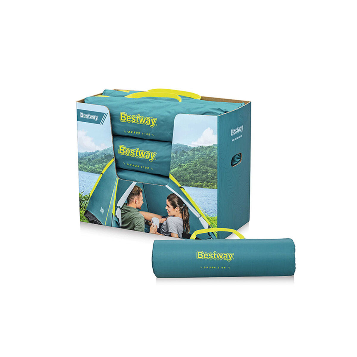 Tenda da Campeggio Bestway 210 x 210 x 130 cm Verde