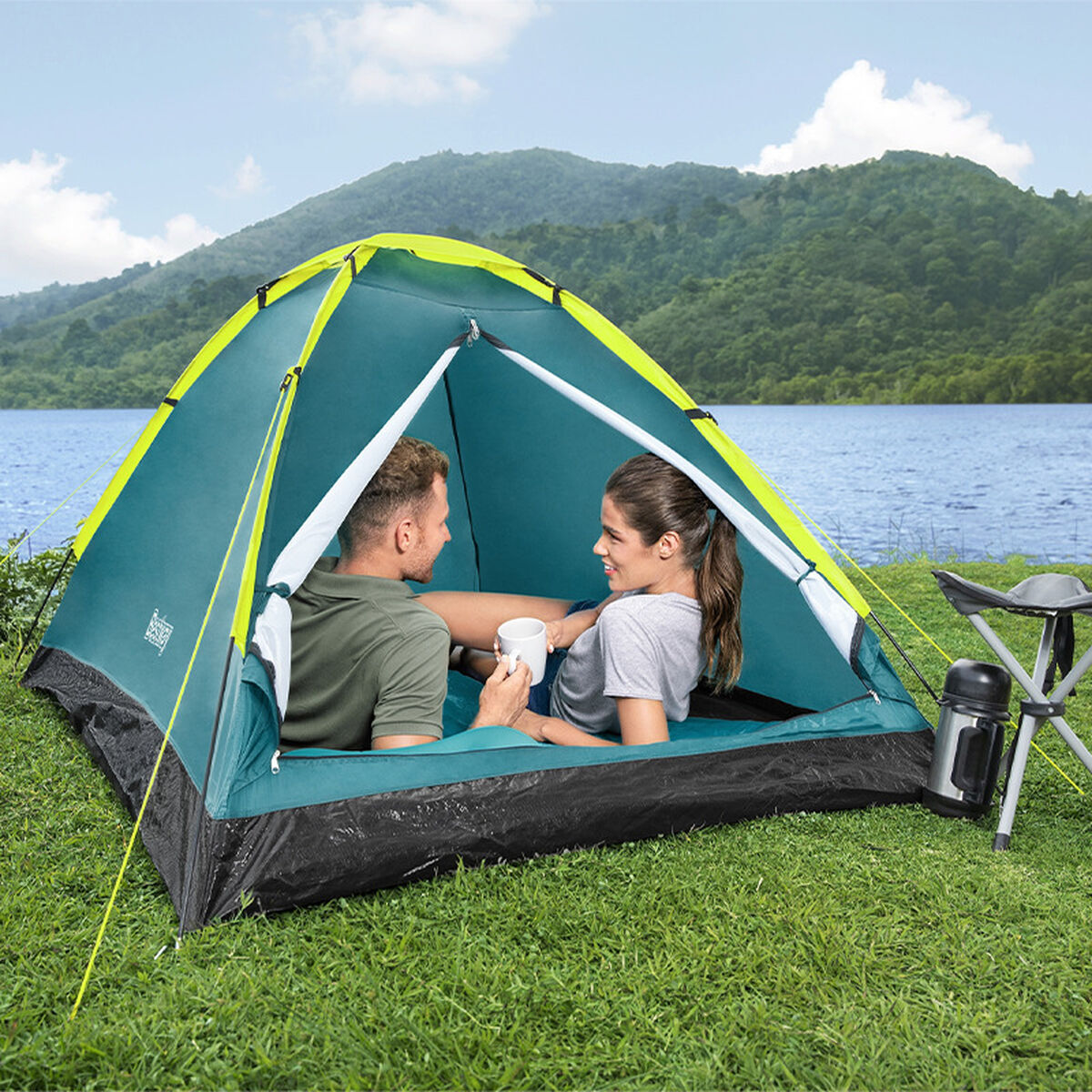 Tenda da Campeggio Bestway 210 x 210 x 130 cm Verde