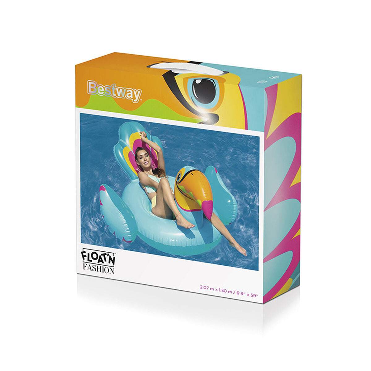 Salvagente Gonfiabile Bestway Tucán 207 x 150 cm Multicolore