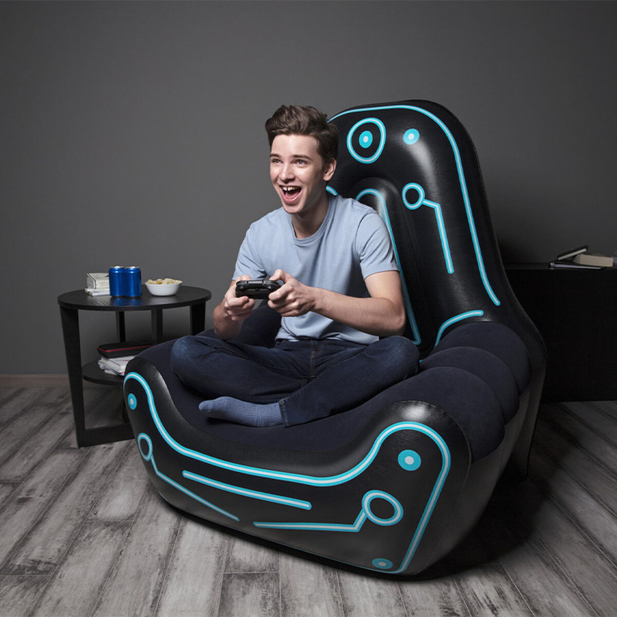 Poltrona Gonfiabile Bestway Gamer 112 x 99 x 125 cm Nero