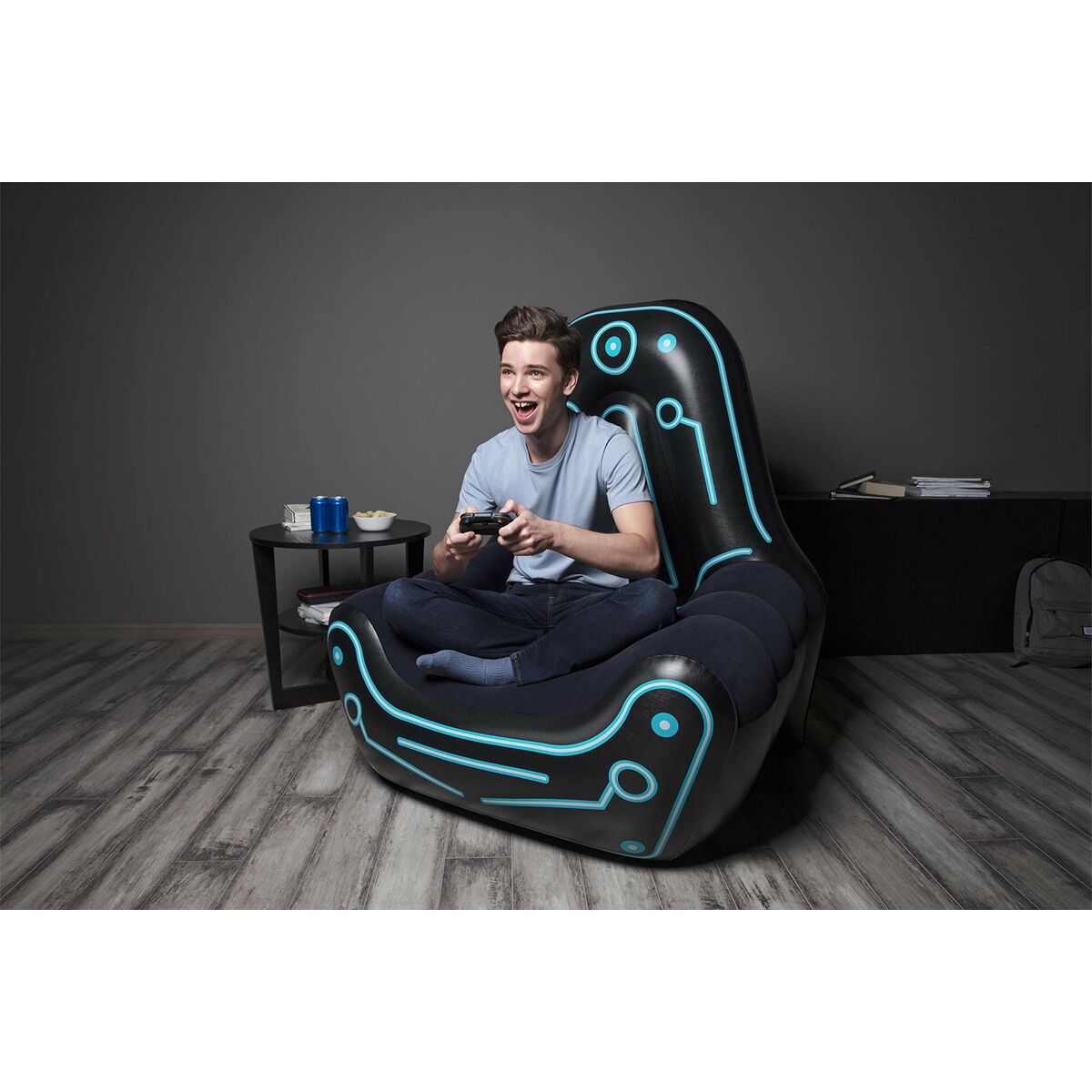 Poltrona Gonfiabile Bestway Gamer 112 x 99 x 125 cm Nero