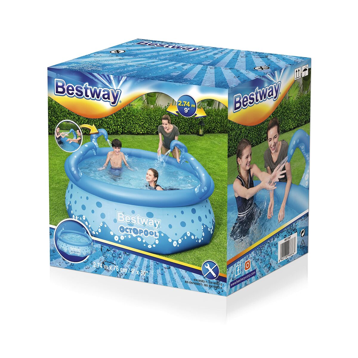 Piscina Gonfiabile per Bambini Bestway 274 x 76 cm Azzurro 3153 L