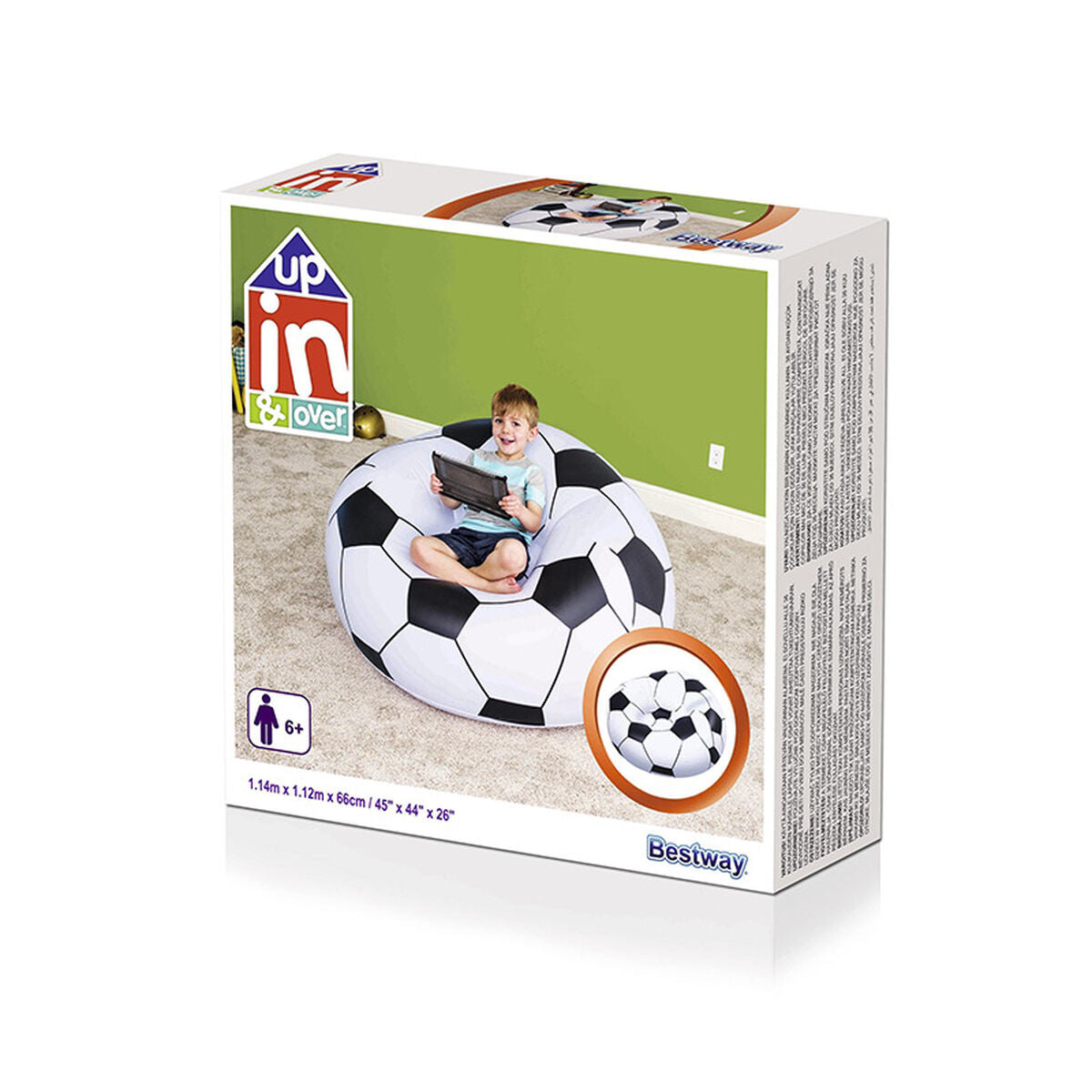 Pouf Gonfiabile Bestway Pallone da Calcio 114 x 112 x 71 cm