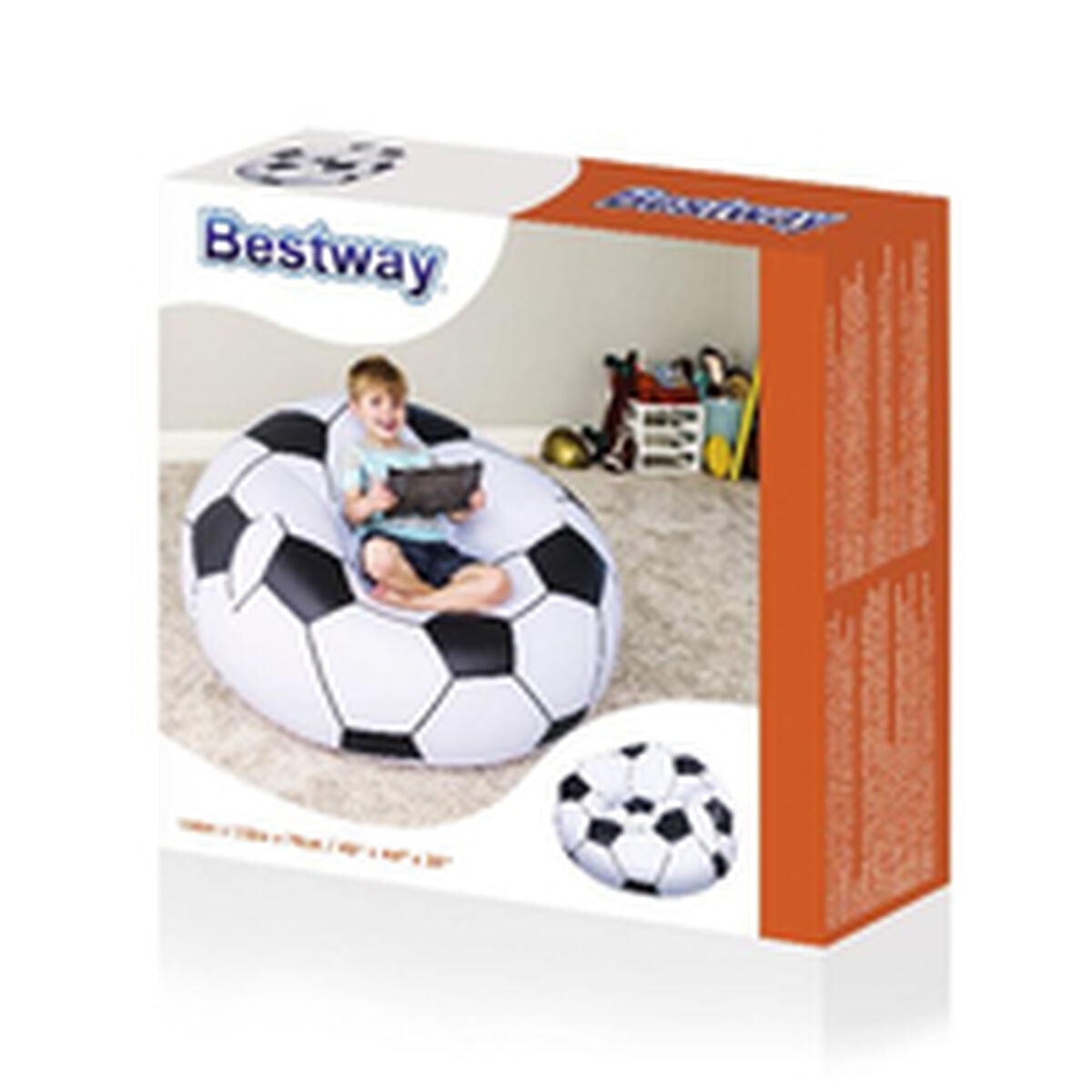 Pouf Gonfiabile Bestway Pallone da Calcio 114 x 112 x 71 cm