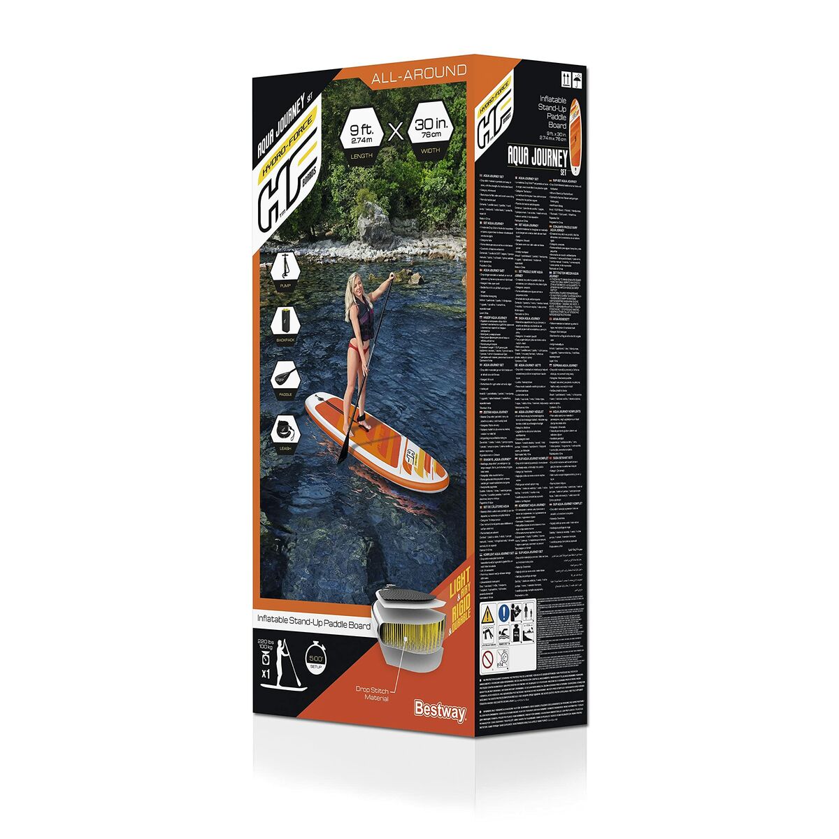 Tavola da Paddle Surf Gonfiabile con Accessori Bestway Hydro-Force 274 x 76 x 12 cm