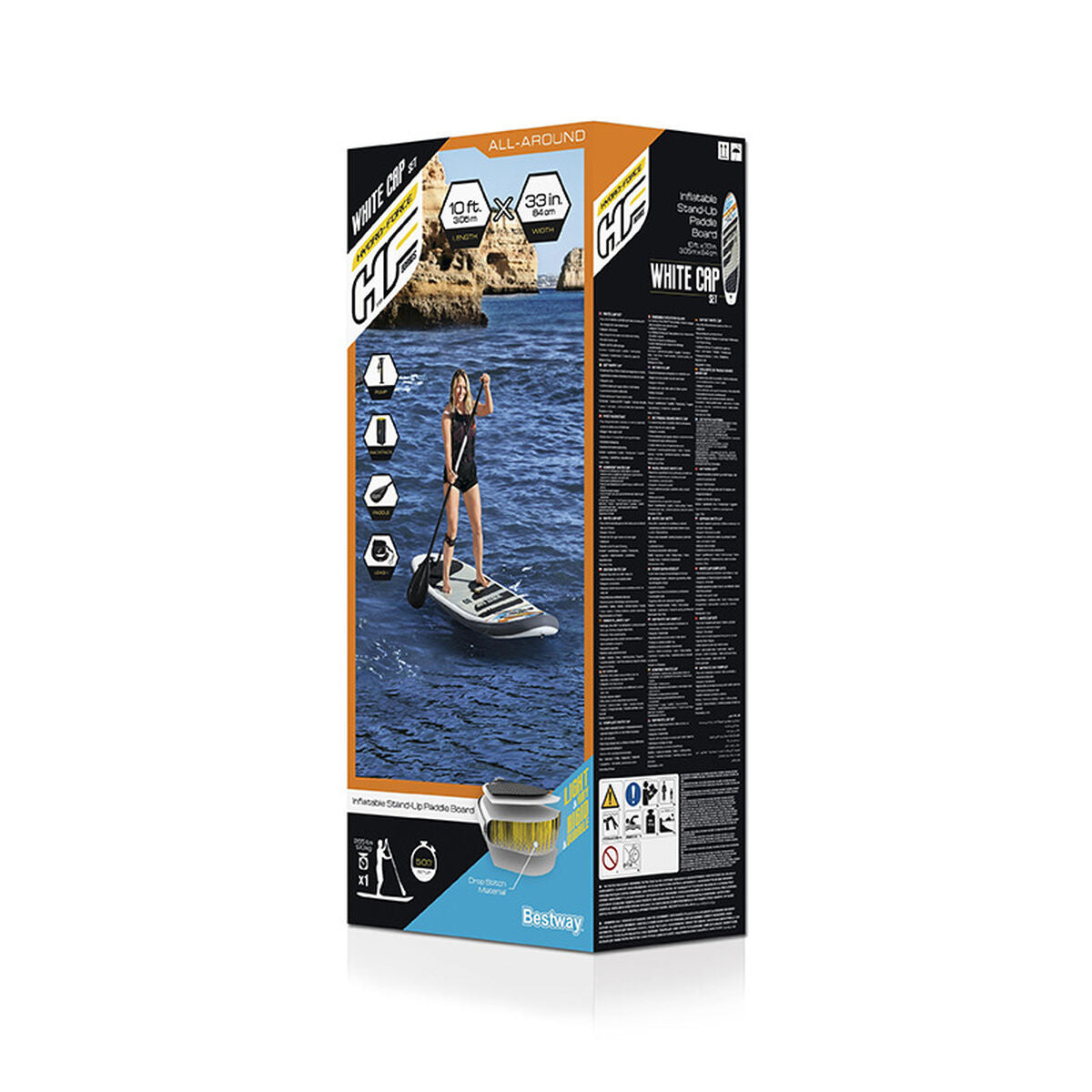 Tavola da Paddle Surf Gonfiabile con Accessori Bestway Hydro-Force Bianco 305 x 84 x 12 cm