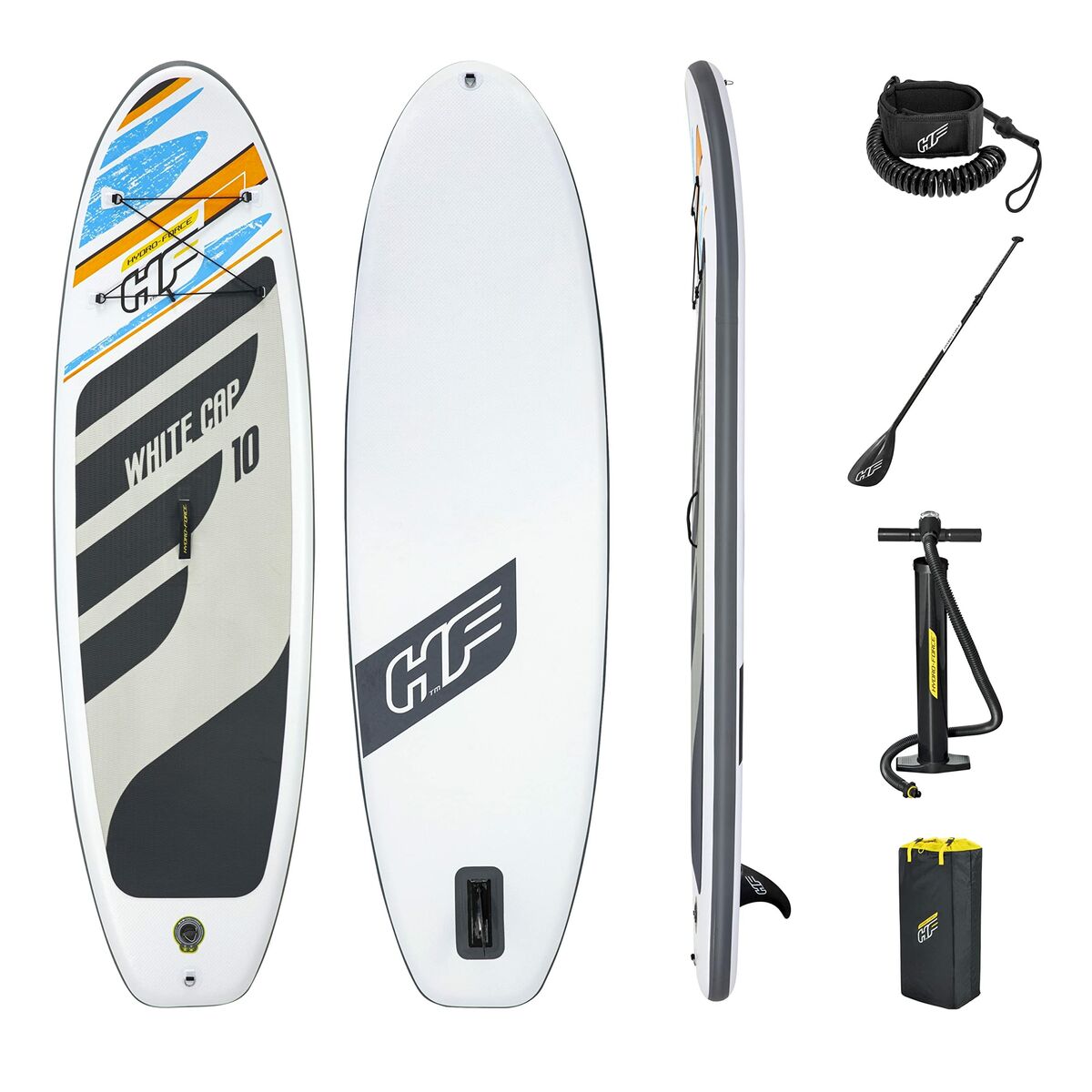 Tavola da Paddle Surf Gonfiabile con Accessori Bestway Hydro-Force Bianco 305 x 84 x 12 cm