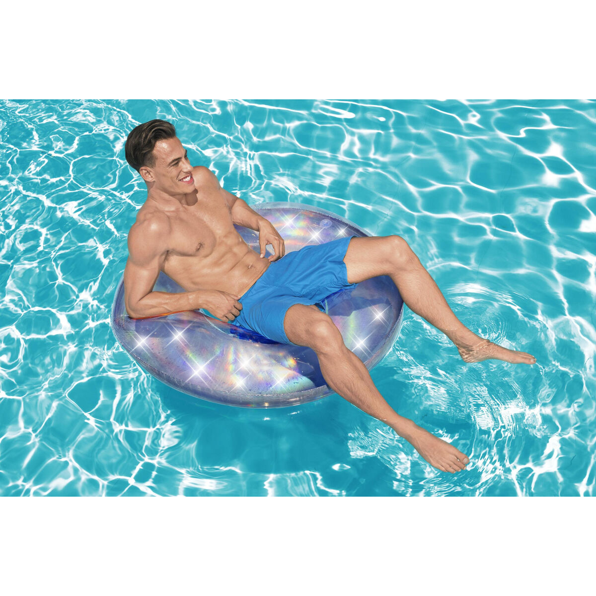 Salvagente Gonfiabile Bestway Argentato Ø 107 cm Multicolore
