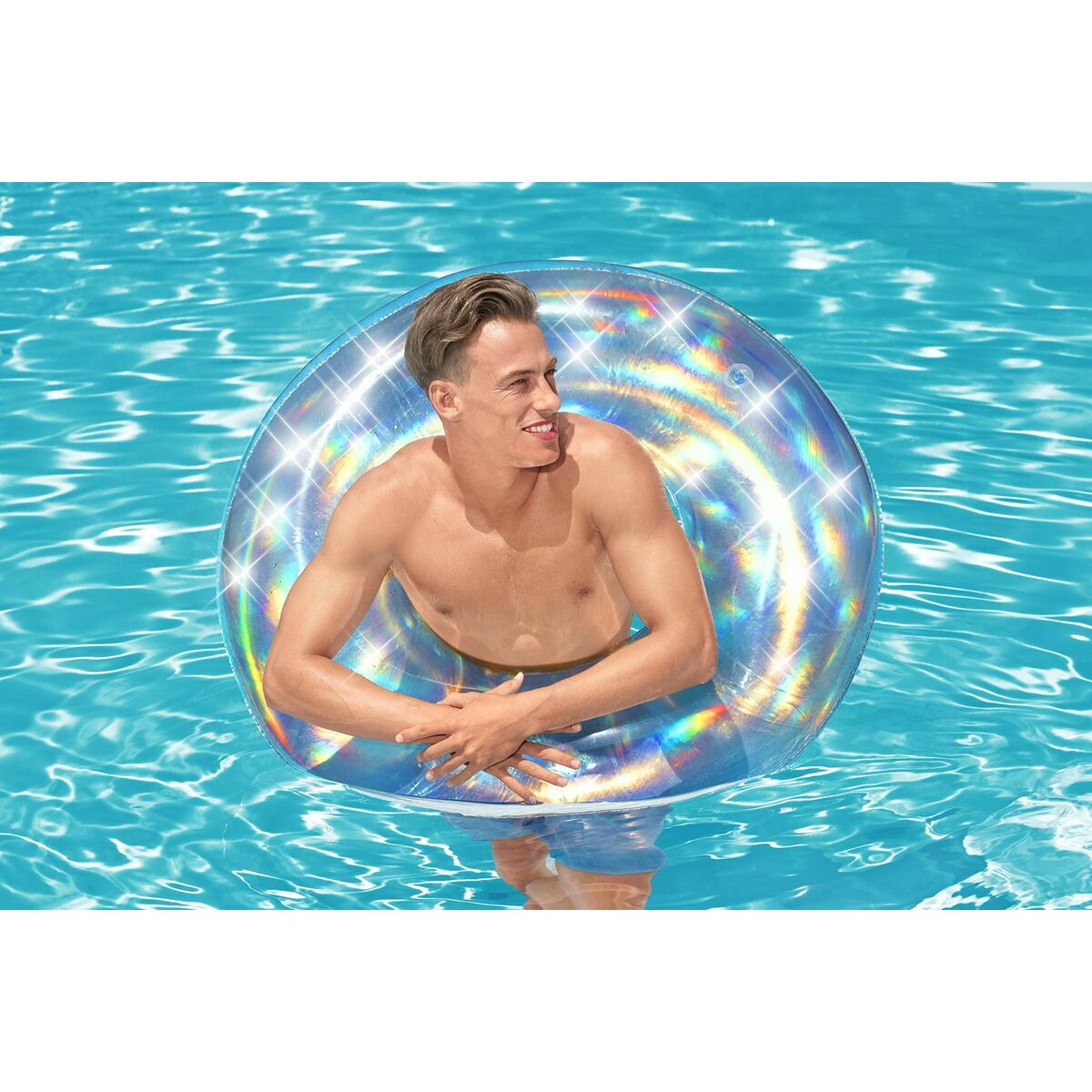 Salvagente Gonfiabile Bestway Argentato Ø 107 cm Multicolore