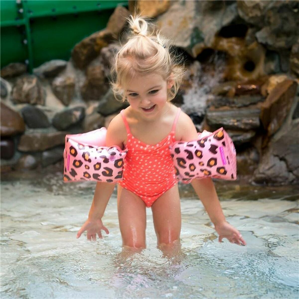 Manicotti Swim Essentials Leopard Rosa 2-6 anni