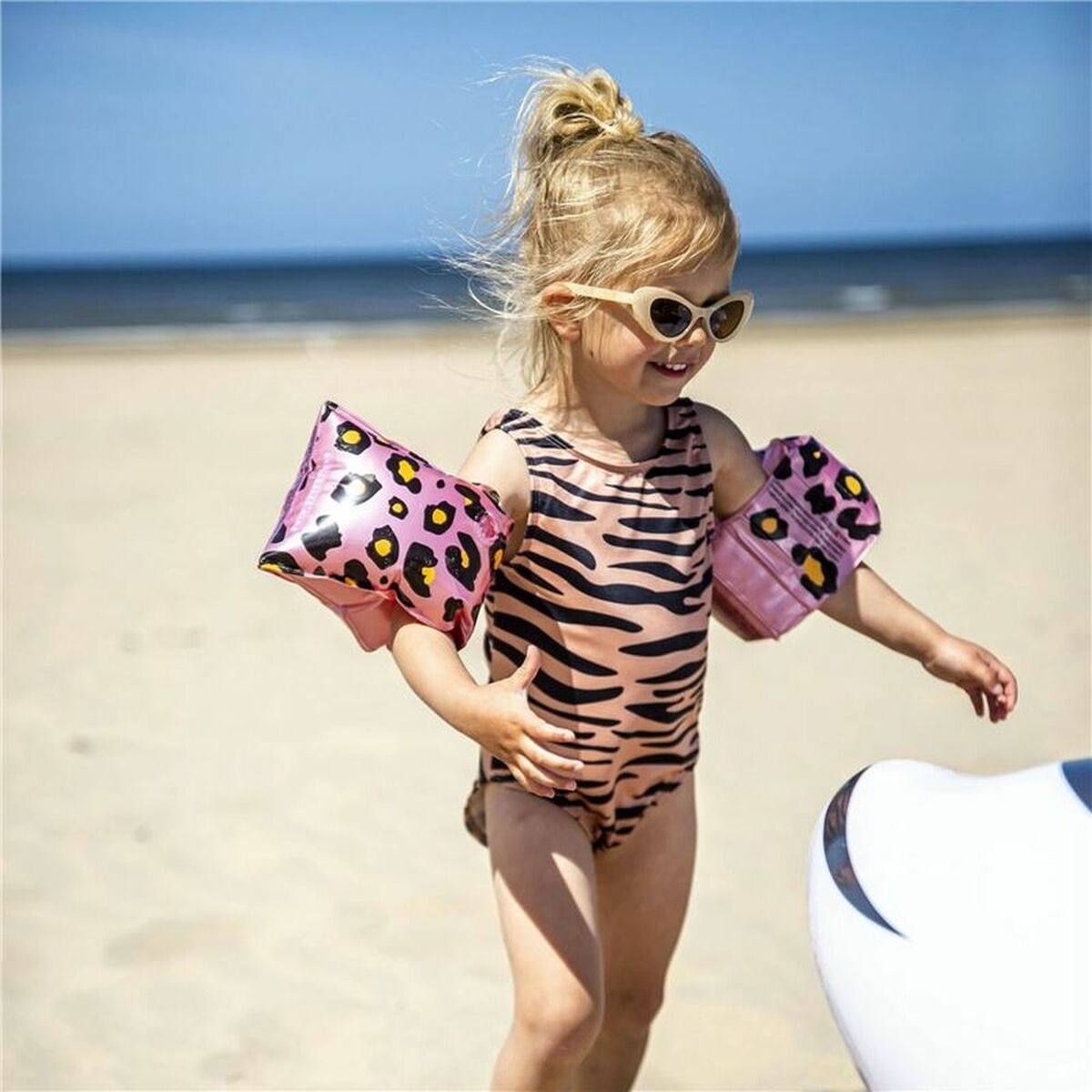 Manicotti Swim Essentials Leopard Rosa 2-6 anni