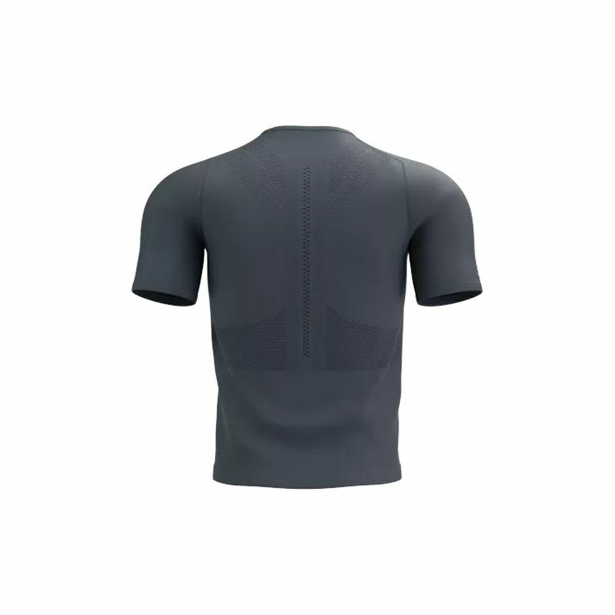 Maglia a Maniche Corte Unisex Compressport Trail Half-Zip Fitted SS Grigio