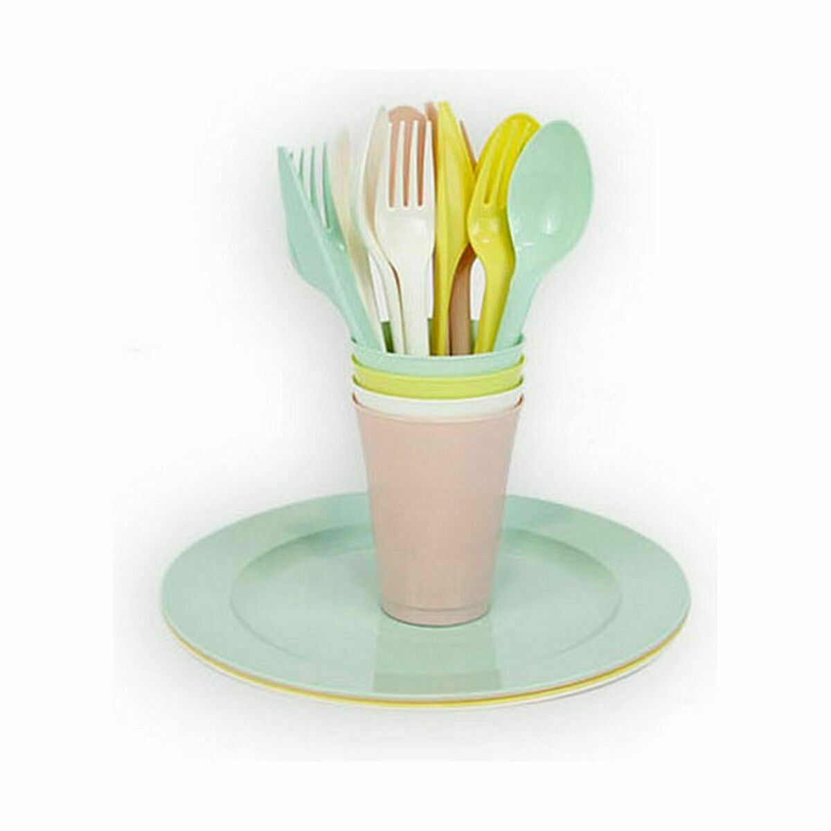 Set di Stoviglie Dem 20 Pezzi Multicolore Picnic (12 Unità)