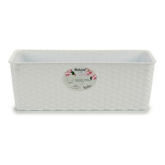 Vaso rettangolare da Balcone Stefanplast 73700 Bianco Plastica 15,5 x 13,5 x 39 cm
