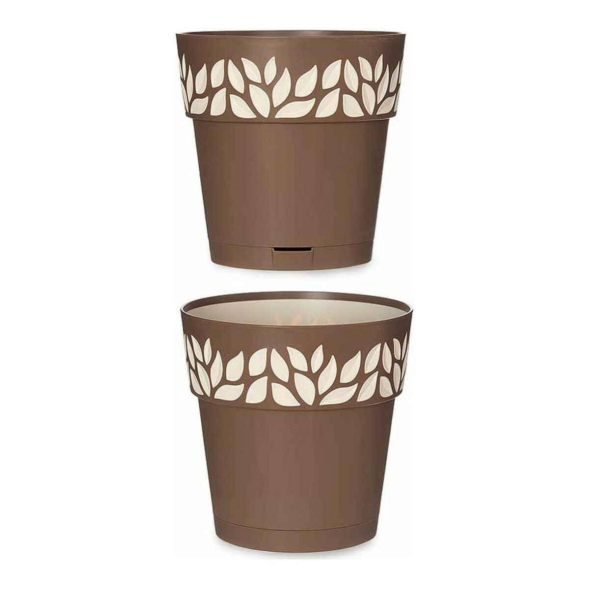 Vaso Autoirrigante Stefanplast 3920111 Marrone Beige Plastica 19 x 19 x 19 cm