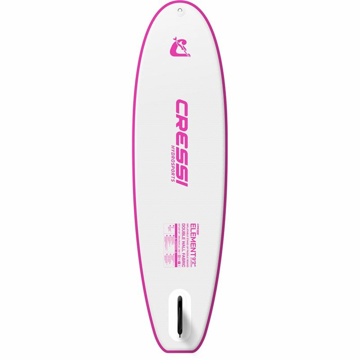 Tavola da Paddle Surf Gonfiabile con Accessori Element  All Round Cressi-Sub 9,2" Bianco Trasparente Bianco/Rosa