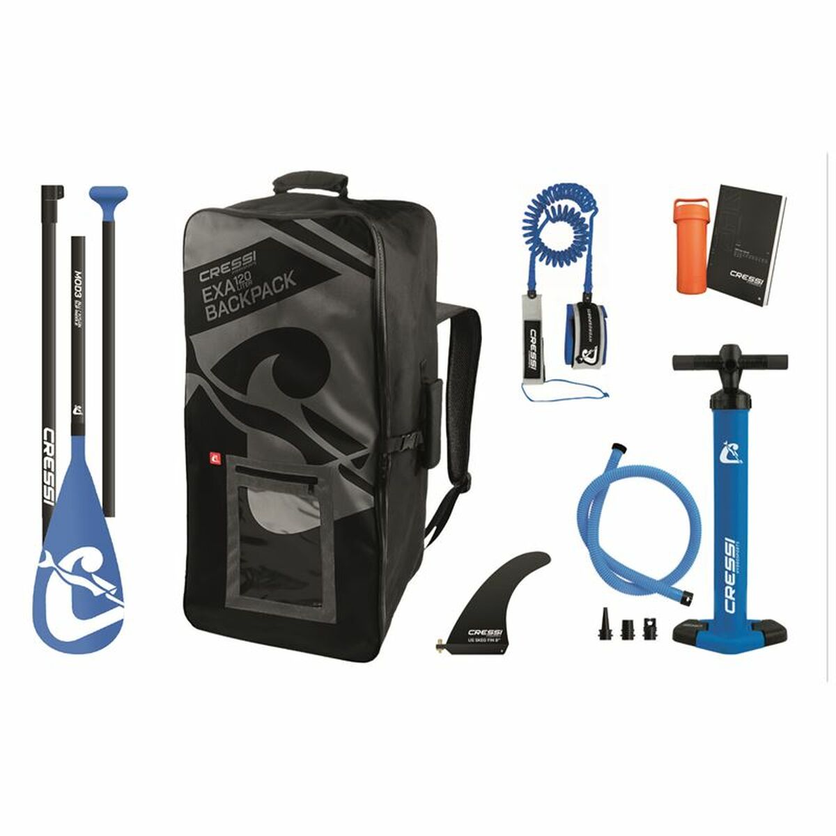 Tavola da Paddle Surf Gonfiabile con Accessori Element  All Round Cressi-Sub 9,2" Bianco Trasparente Bianco/Rosa