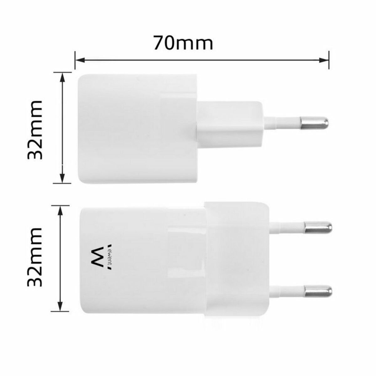 Caricabatterie da Parete Ewent EW1322 Bianco 33 W