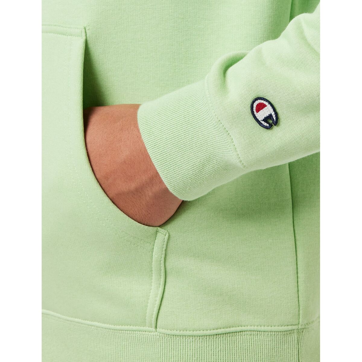 Felpa con Cappuccio Uomo Champion Legacy Verde Chiaro