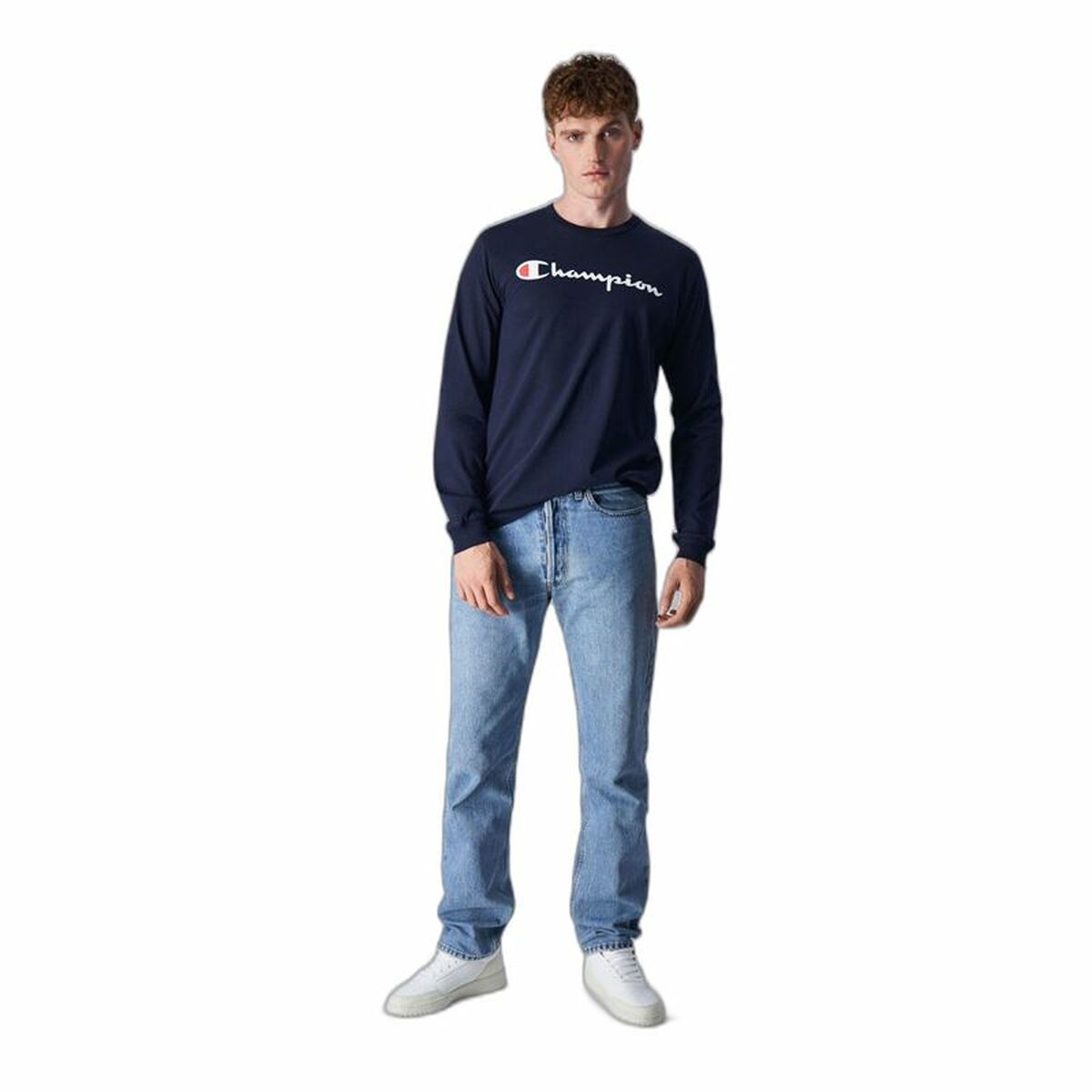 Felpa senza Cappuccio Uomo Champion Legacy  Blu scuro M