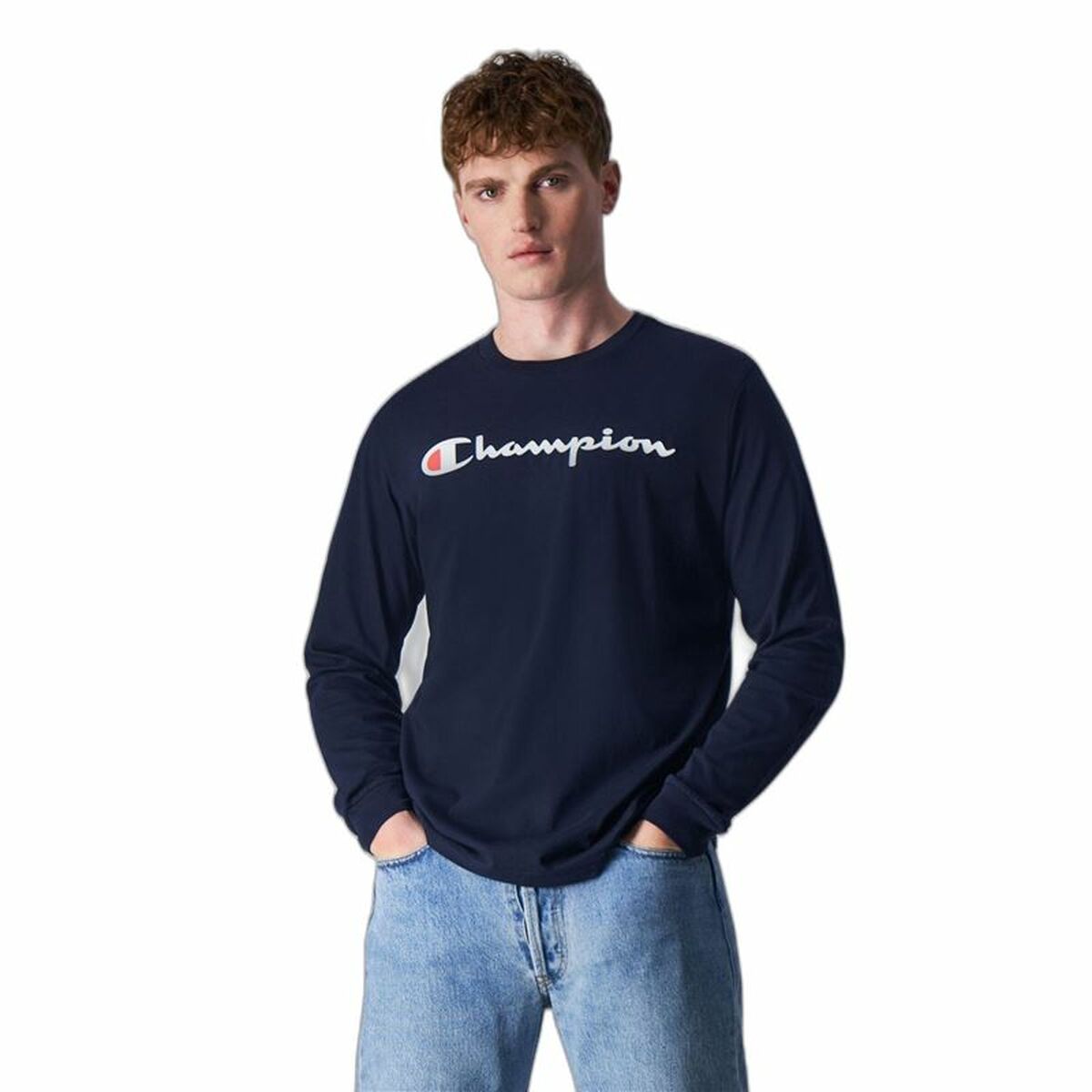 Felpa senza Cappuccio Uomo Champion Legacy  Blu scuro M