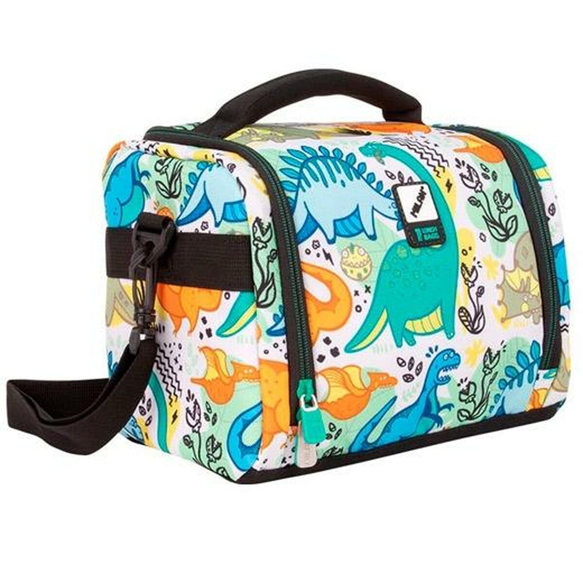 Portamerenda Milan Dinosauri Azzurro 24,5 x 20 x 16 cm