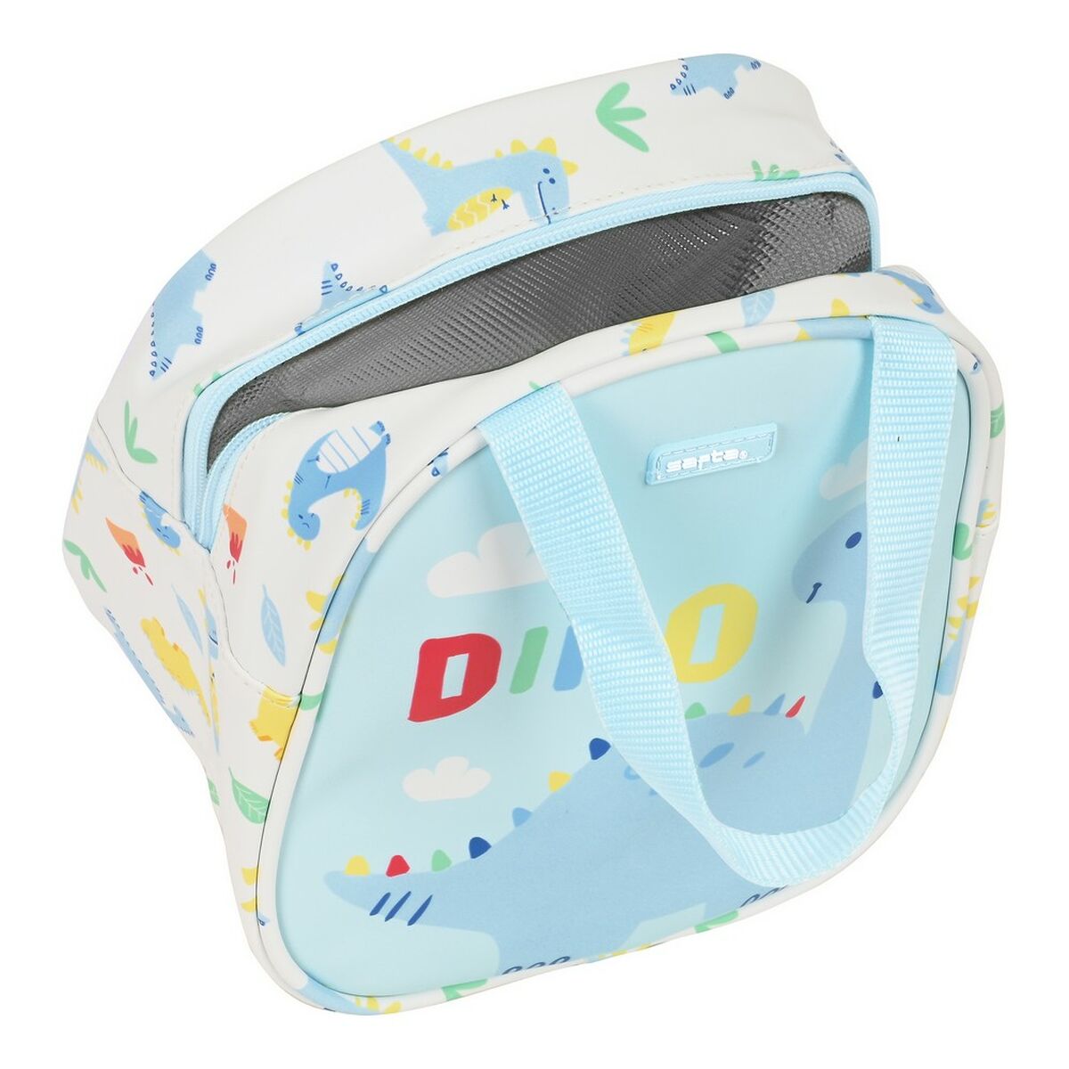 Portamerenda Termico Safta Dinoland Bianco Azzurro Chiaro (19 x 22 x 14 cm)
