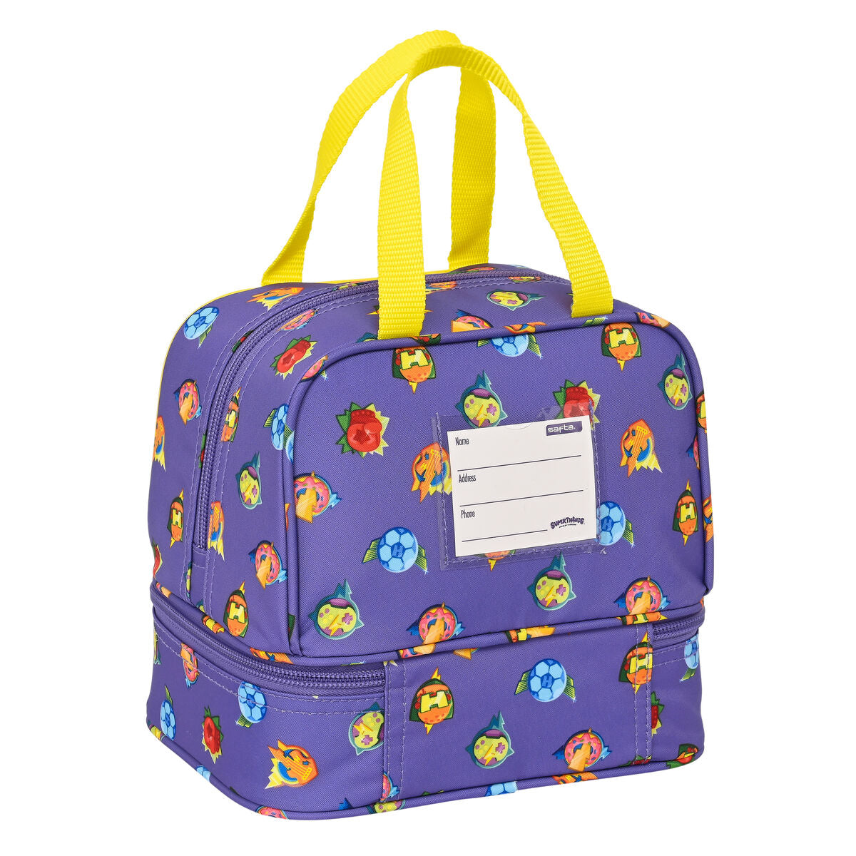 Portamerenda SuperThings Guardians of Kazoom Viola Giallo (20 x 20 x 15 cm)