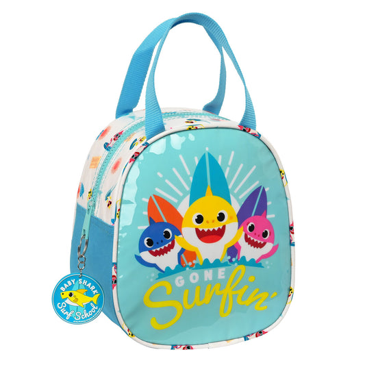 Portamerenda Termico Baby Shark Surfing Azzurro Bianco 19 x 22 x 14 cm