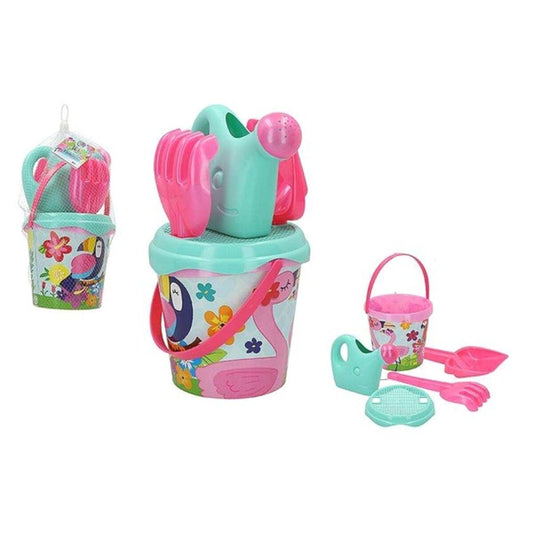 Set di giocattoli per il mare Aloha Flamingo Colorbaby (5 pcs)