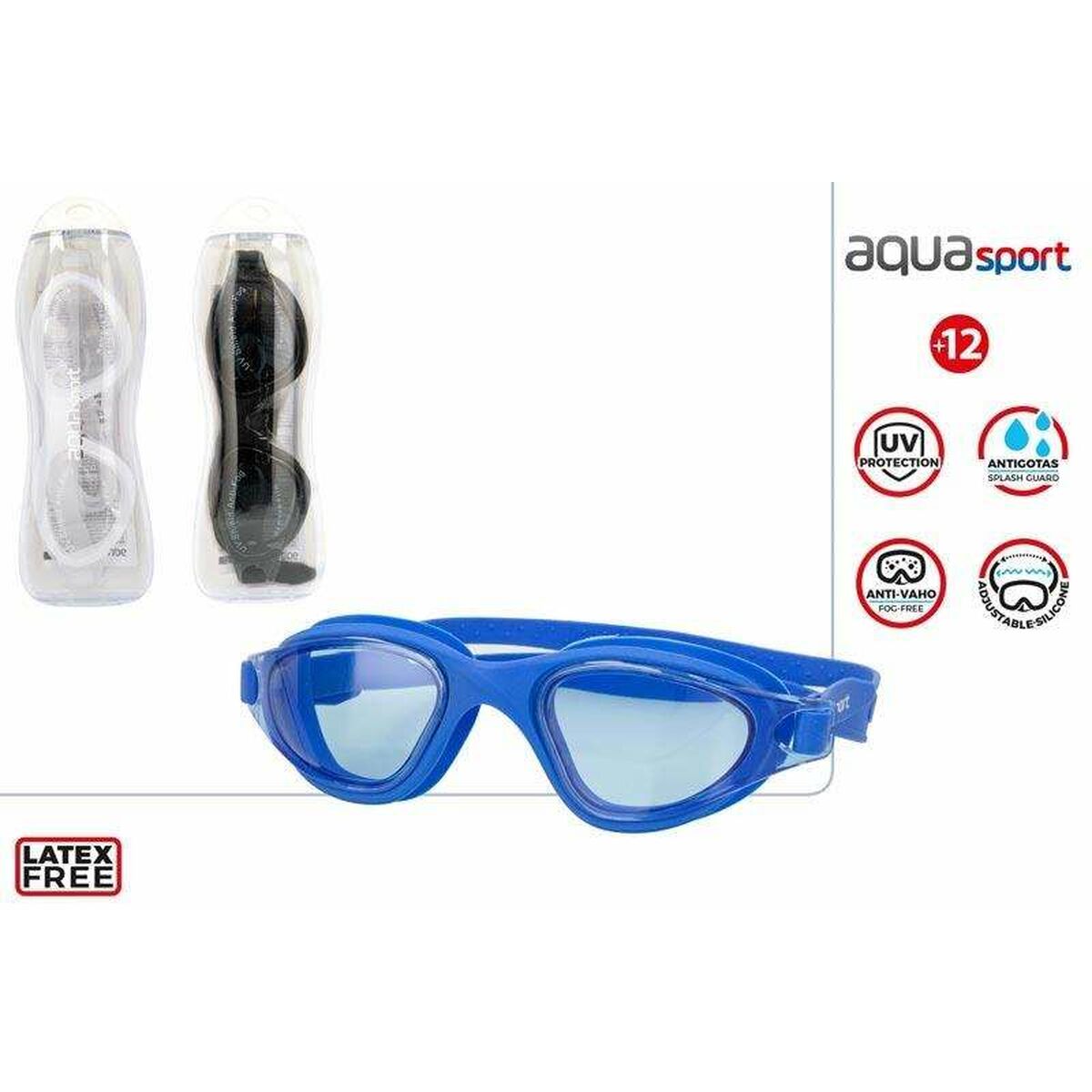 Occhialini da Nuoto per Adulti Colorbaby Aqua Sport Silicone Sistema antiappannamento