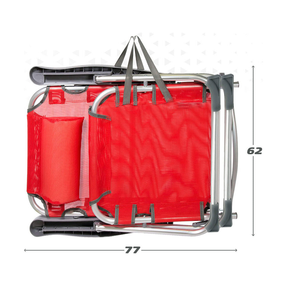 Sedia da Spiaggia Colorbaby Rosso 48 x 60 x 90 cm