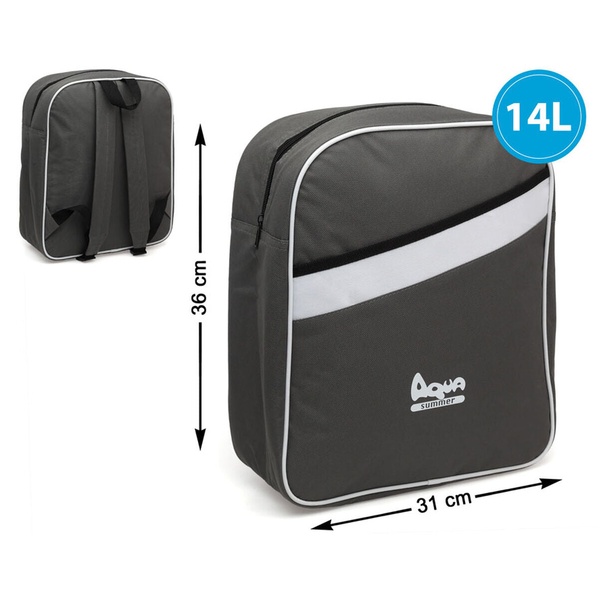 Zaino Refrigerante Grigio 31 x 13 x 36 cm