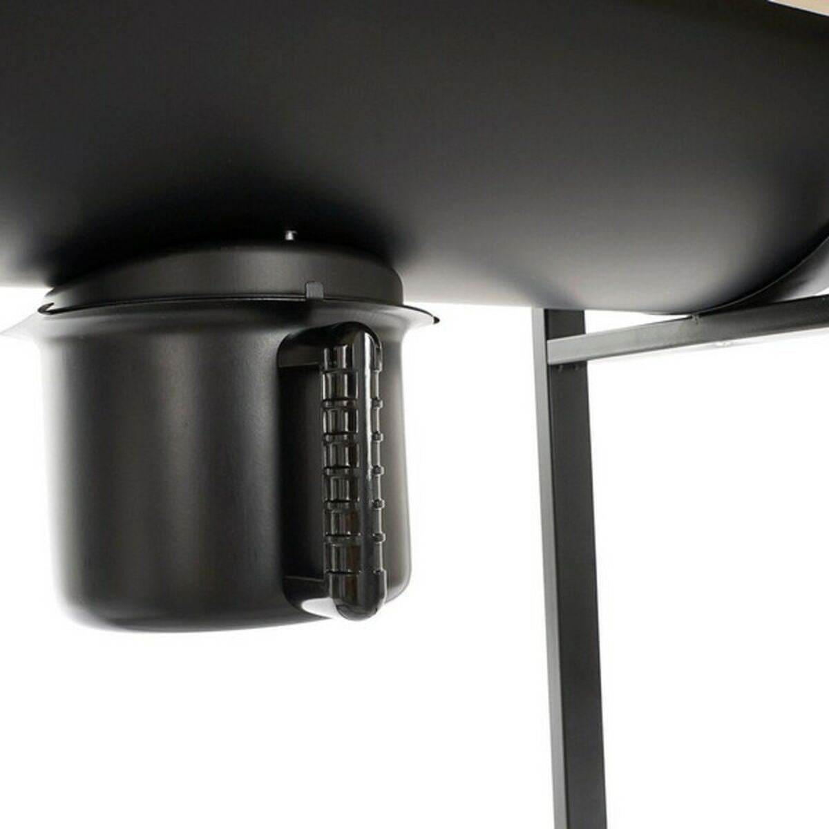 Barbecue a Carbone con Coperchio e Ruote DKD Home Decor Nero Naturale Legno Metallo Acciaio 108 x 71 x 103 cm