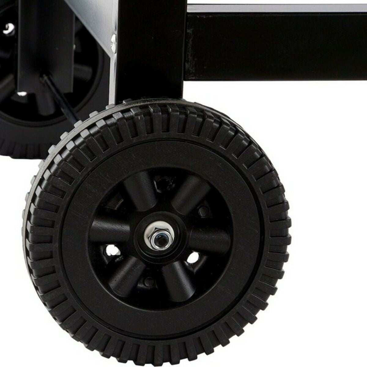 Barbecue a Carbone con Coperchio e Ruote DKD Home Decor Nero Naturale Legno Metallo Acciaio 108 x 71 x 103 cm