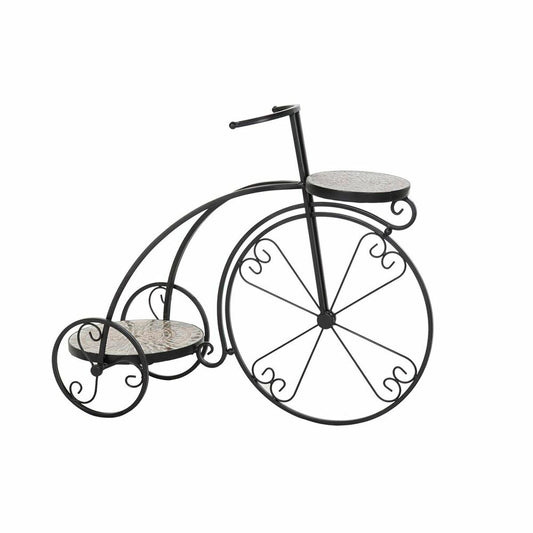 Vaso DKD Home Decor Bicicletta Ceramica Mosaico Nero Multicolore Forjare 70 x 28 x 57 cm (70 x 28 x 57 cm)