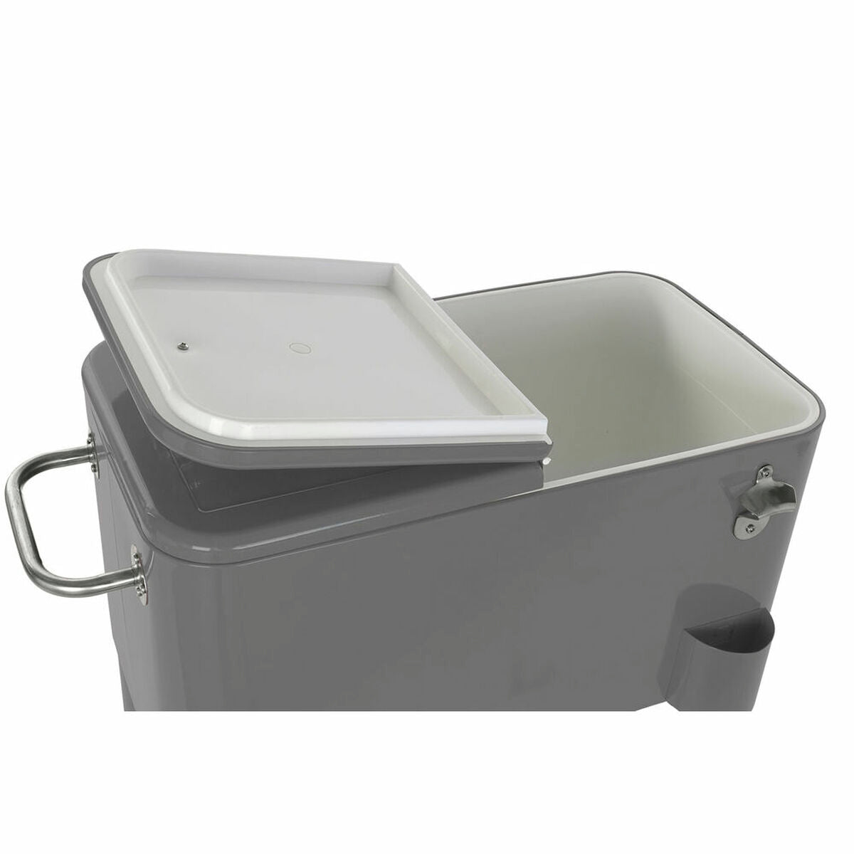 Frigo DKD Home Decor Con ruote Grigio Grigio scuro Acciaio polipropilene 56 L 74 x 43 x 80 cm (74 x 43 x 80 cm)