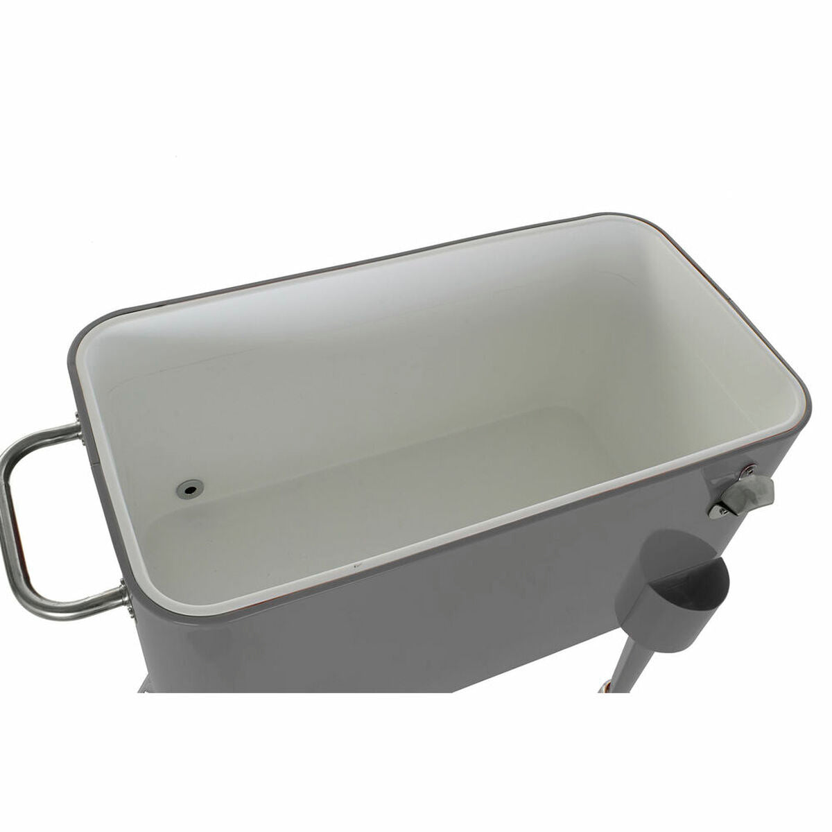 Frigo DKD Home Decor Con ruote Grigio Grigio scuro Acciaio polipropilene 56 L 74 x 43 x 80 cm (74 x 43 x 80 cm)