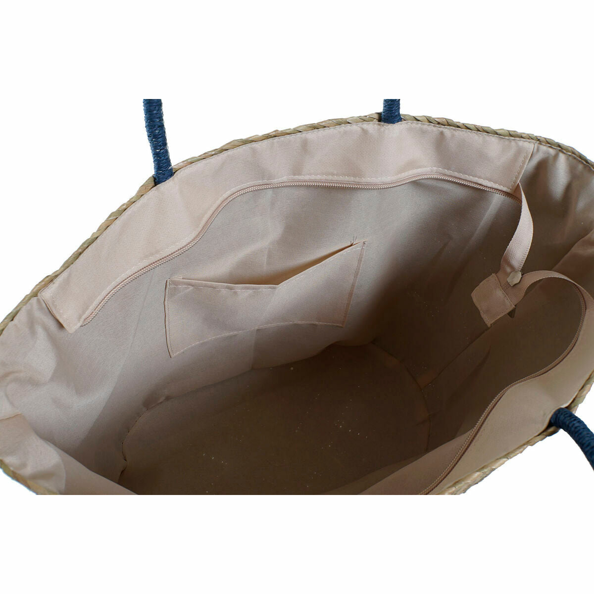 Borsa da Mare DKD Home Decor 49 x 18 x 37 cm Naturale Arancio Blu Marino (2 Unità)