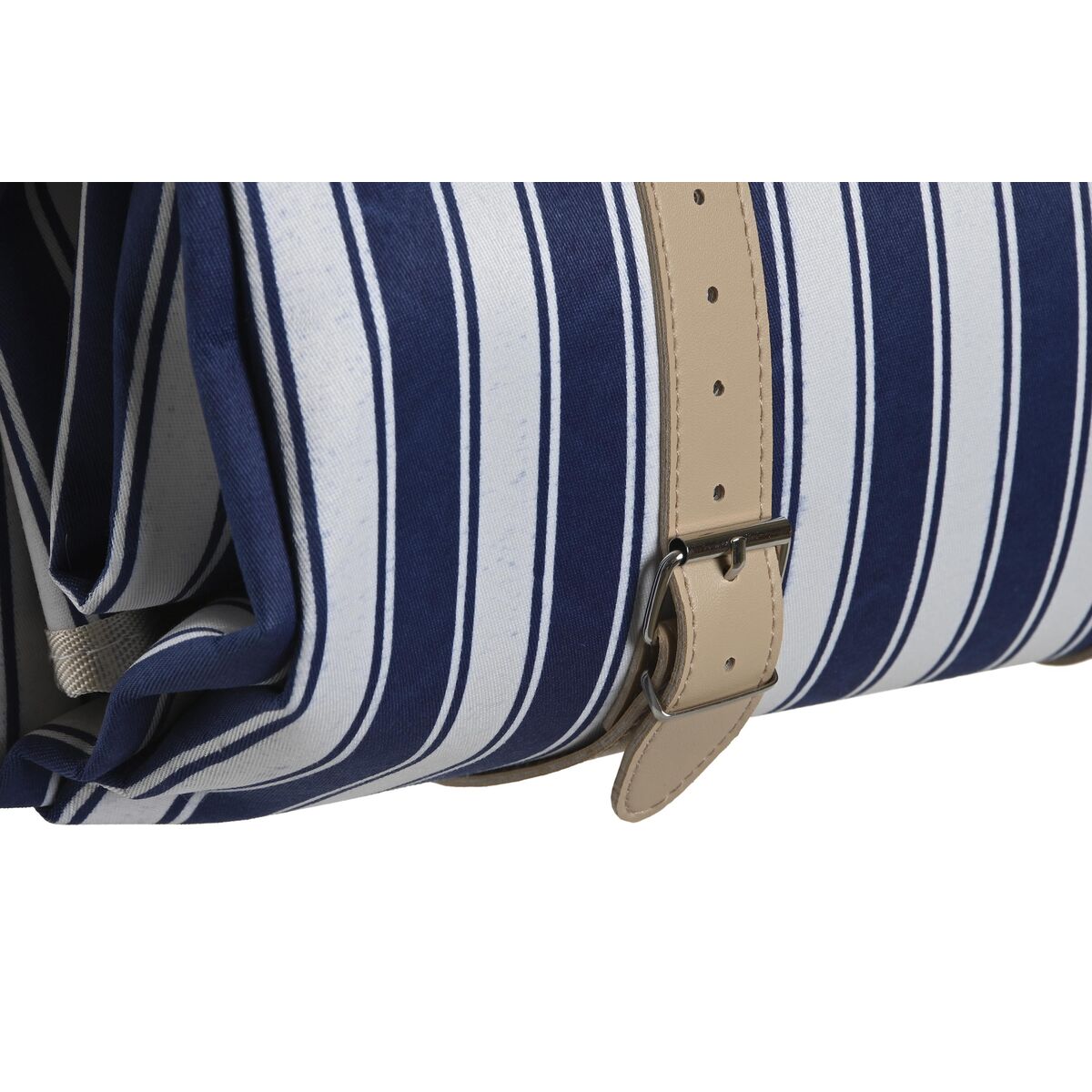 Cestino DKD Home Decor Picnic Marrone Blu Marino vimini 42 x 30 x 20 cm