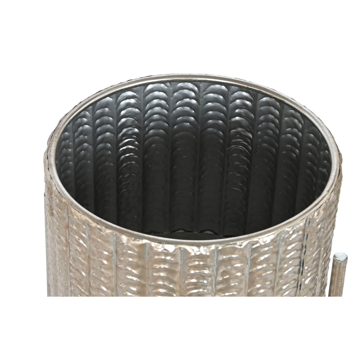 Set di vasi da fiori Home ESPRIT Argentato Metallo Moderno 34 x 34 x 93 cm