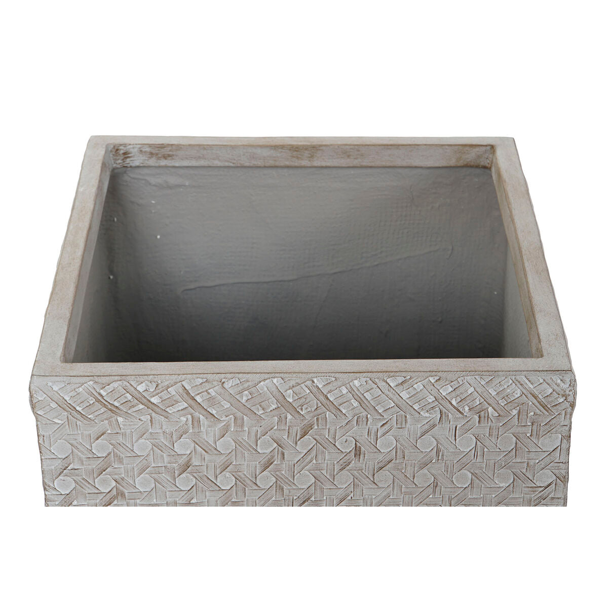 Set di vasi da fiori Home ESPRIT Beige Fibra di Vetro Magnesio 44,5 x 44,5 x 42,5 cm (4 Unità)