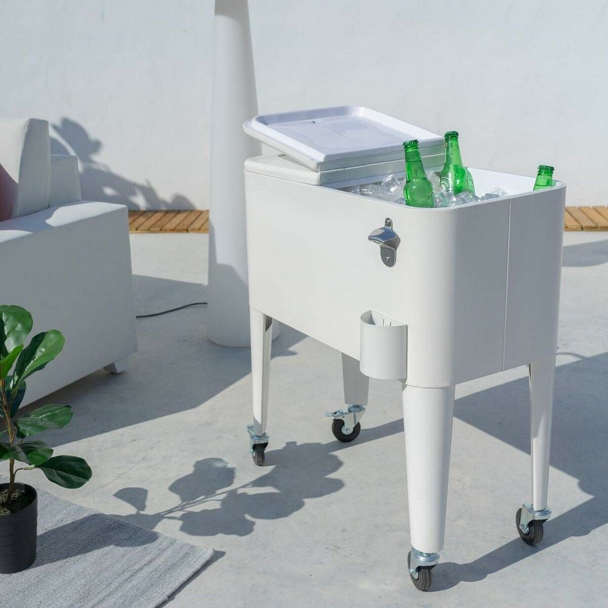 Frigo Portatile Fresh Grigio Metallo 74 x 43 x 80 cm