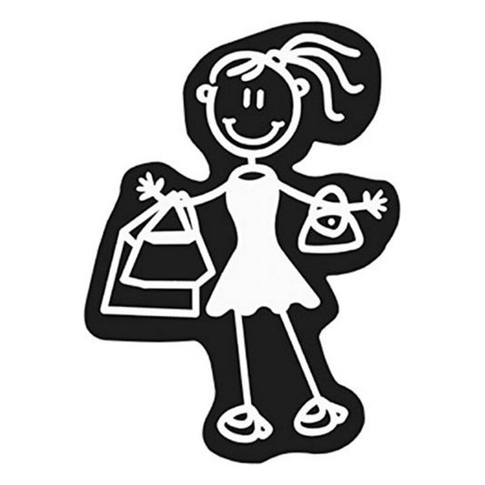 Adesivo per Auto Family Donna Con borsa