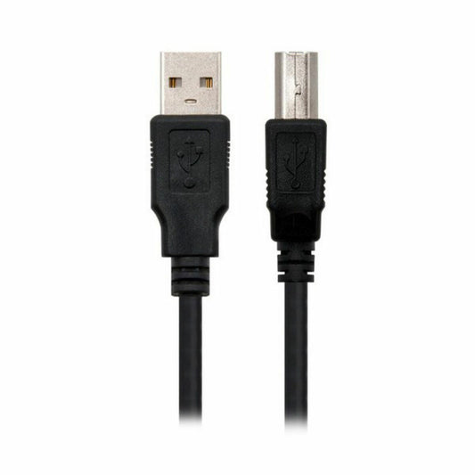 Cavo USB 2.0 A con USB B NANOCABLE 10.01.0102-BK Nero 1 m